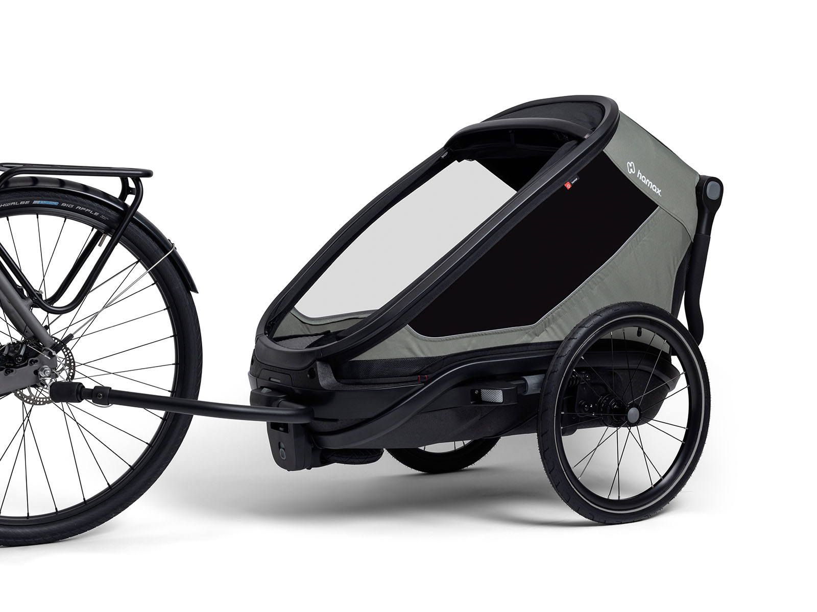 2026_Hamax_400311_Outback_Next_single_behind_bike_with_bicycle_arm_1600x1200