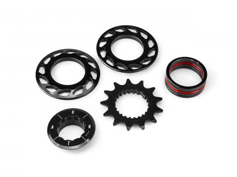 Reduktor Singlespeed 13T, na bębenek Shimano Microspline, z aluminiowymi bashguardami